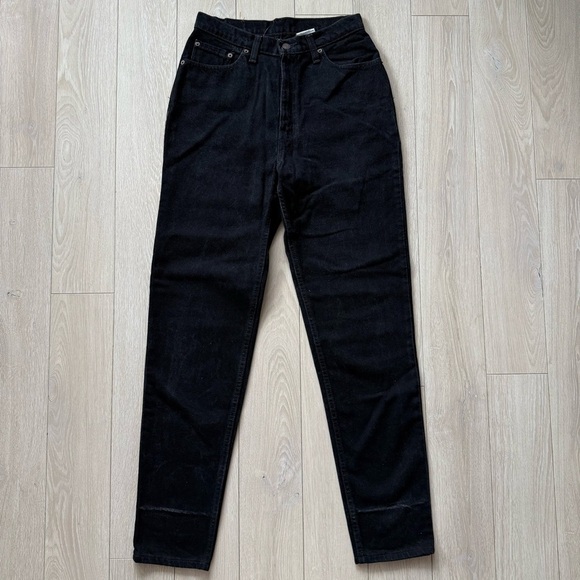 Vintage Levi's 512 High Rise Slim Fit Tapered Black Jeans Size 30 - Picture 2 of 14